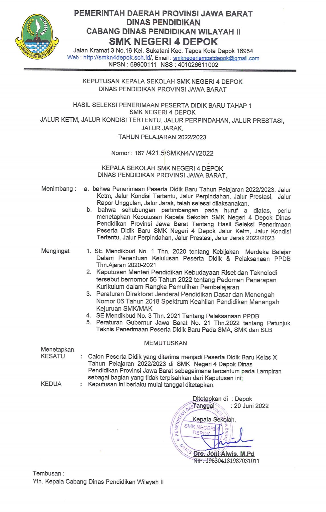 HASIL PPDB TAHAP1 SATU 1