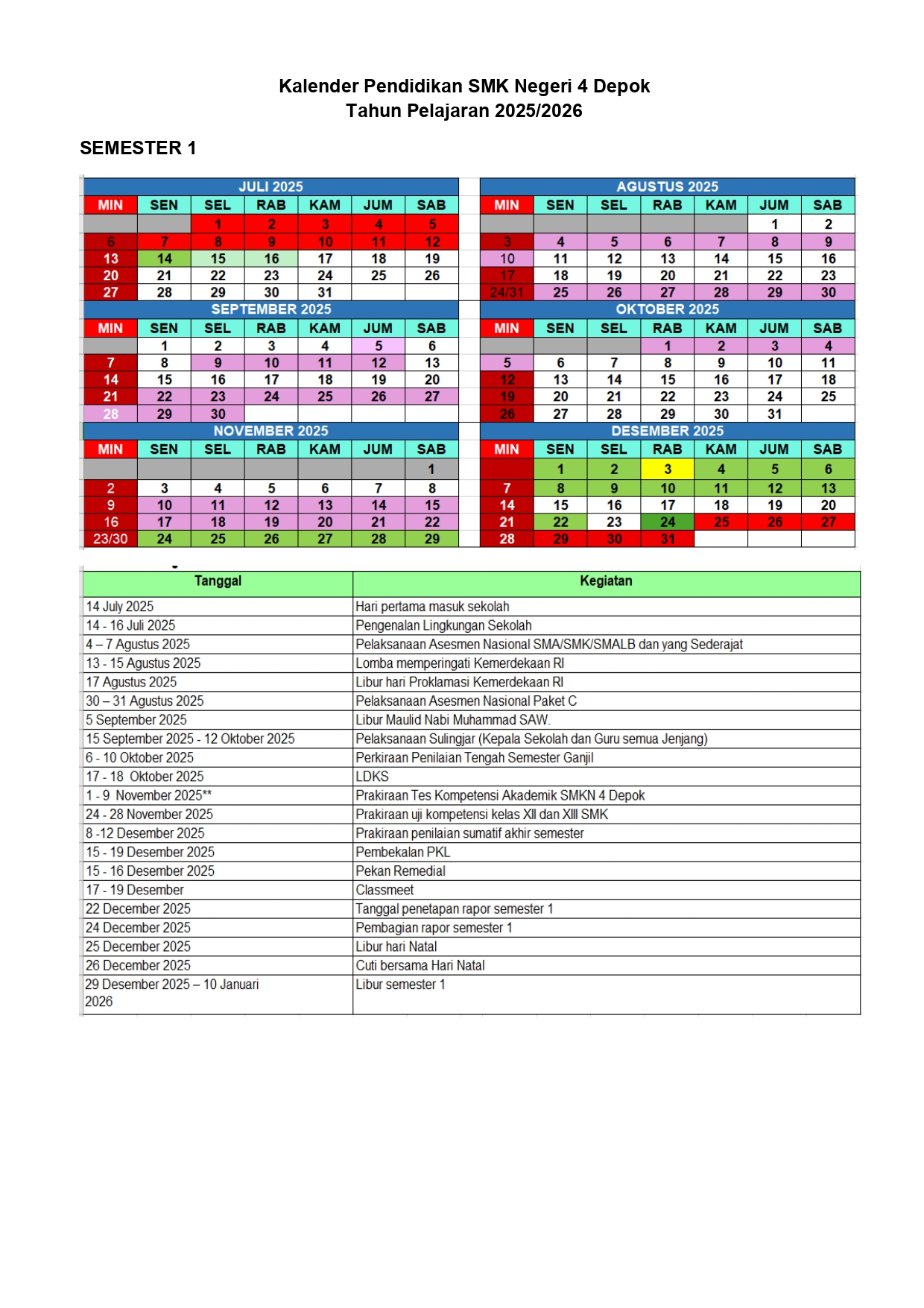 Kalender Pendidikan SMK Negeri 4 Depok 2526 page 0001