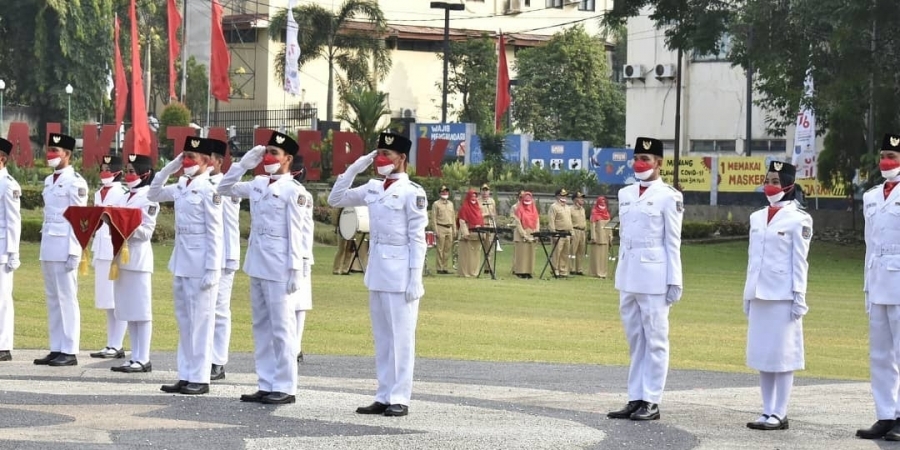 Naila, Gio dan Andy Sukses Laksanakan Tugas Paskibraka Kota Depok 2021