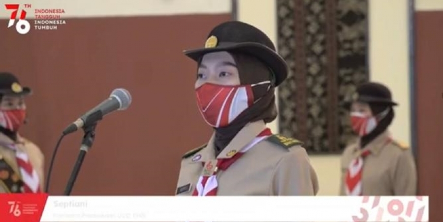 Septiani, Siswi Pembaca Naskah UUD 1945 Tanpa Teks di Hadapan Presiden RI